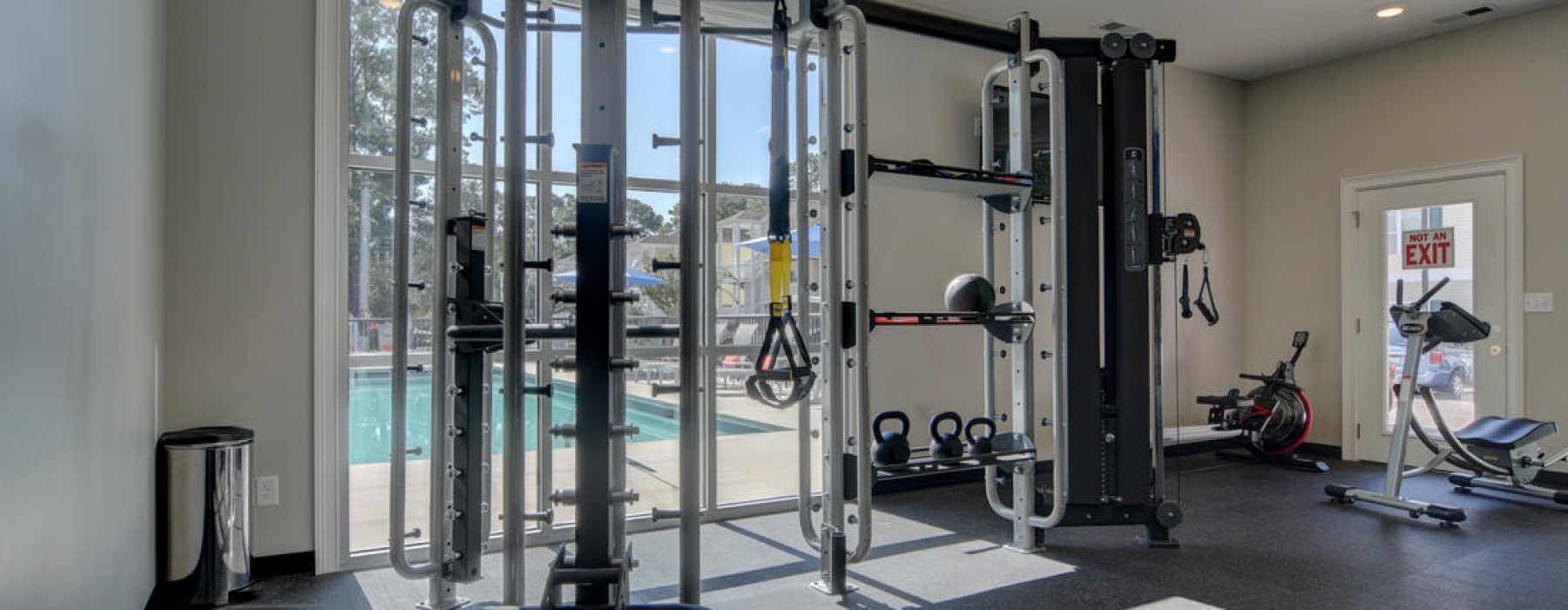 Community fitness center at The Park at Three Oaks